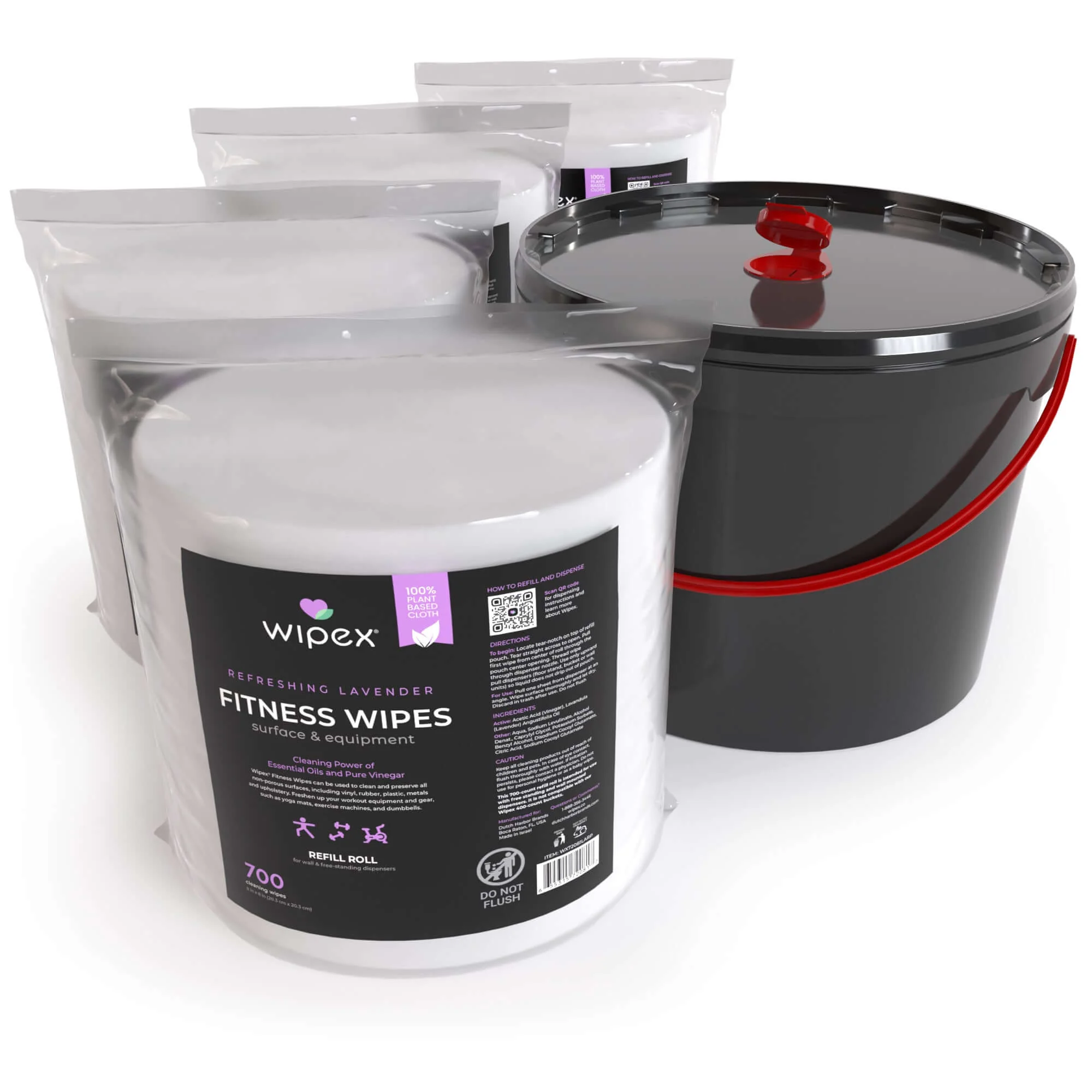 Wipex Co. - 700 Plant-Based Gym Wipes Bulk Refill Roll | Natural Fitness Equipment Wipes - Image 7