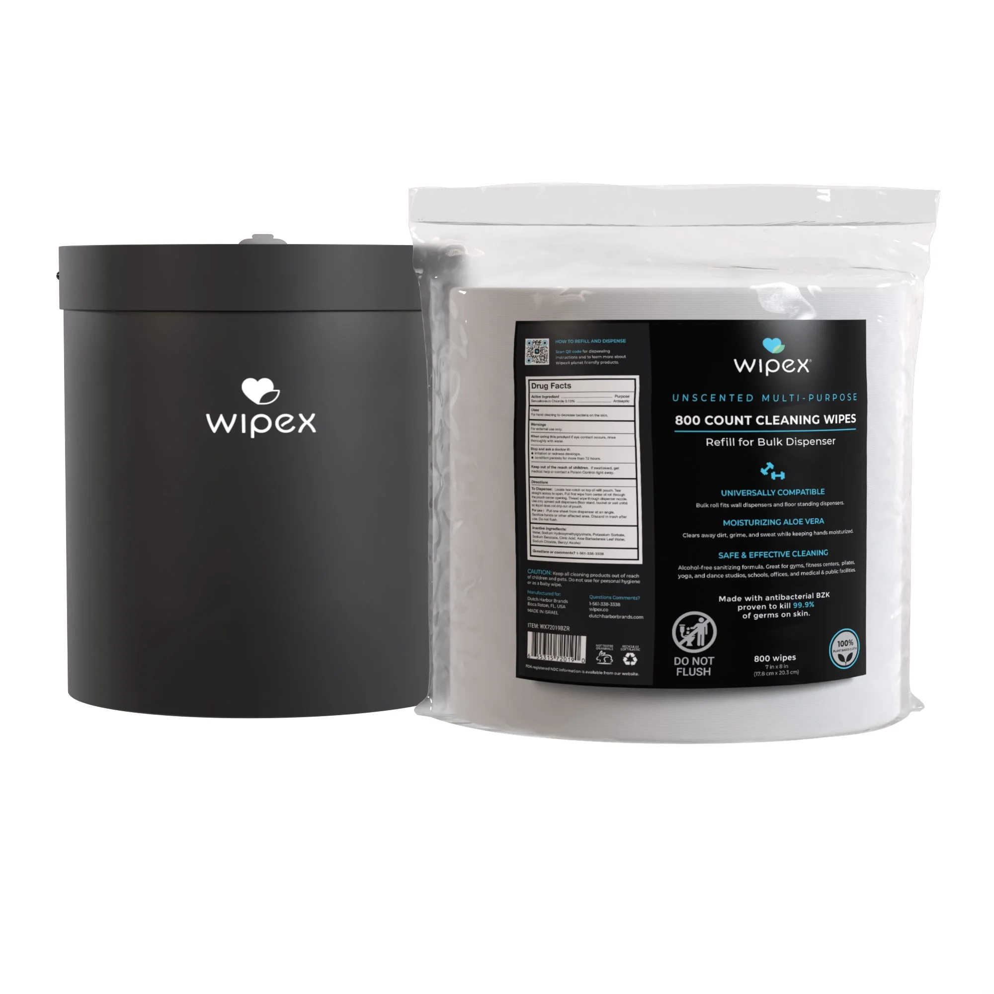 Wipex Co. - Antibacterial Bulk Gym Wipes Refill Roll 800ct | Skin-Safe 98.9% Natural Formula | Biodegradable Cloth - Image 6