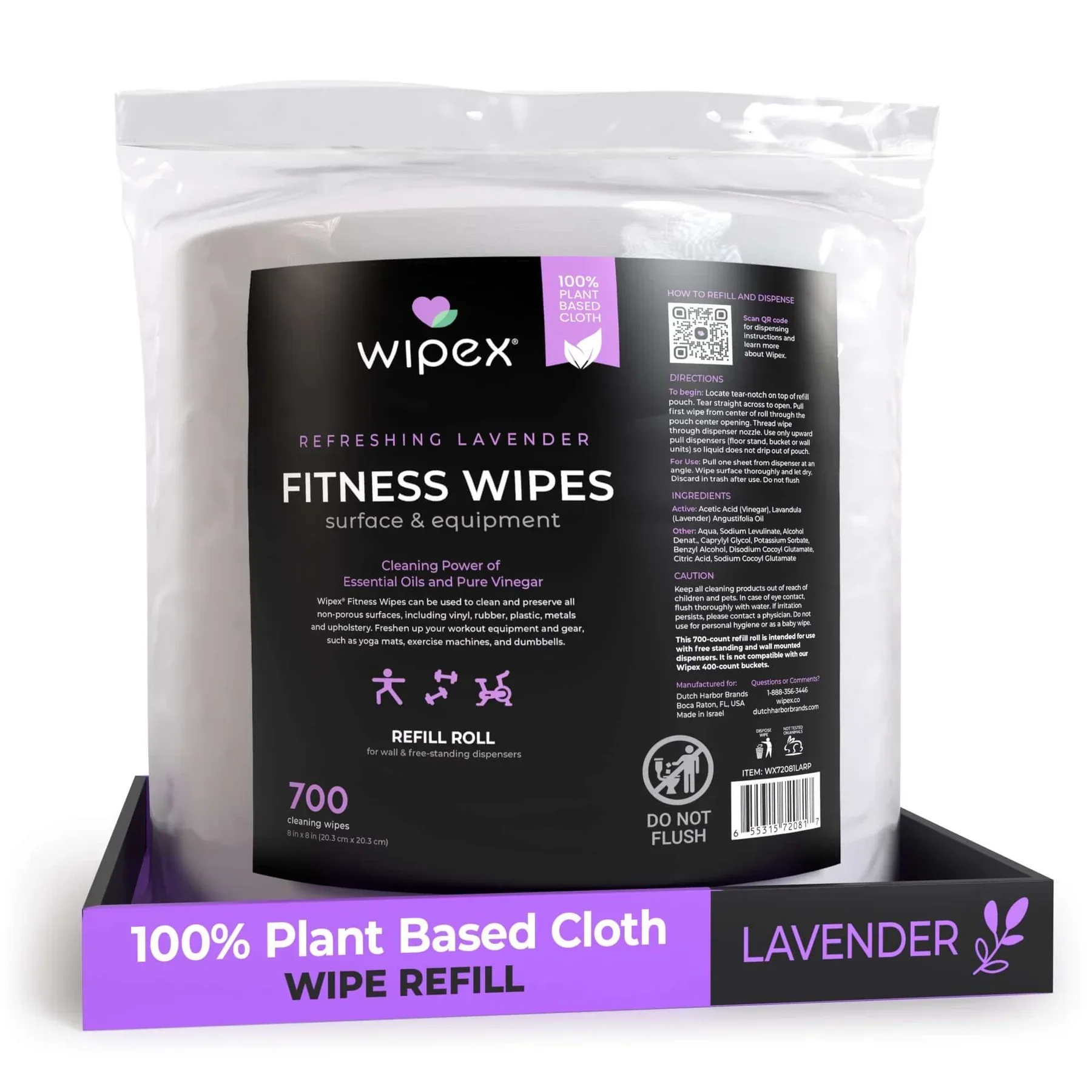 Wipex Co. - Natural Fitness Equipment Wipes 700ct Bulk Gym Refill Roll - Image 11