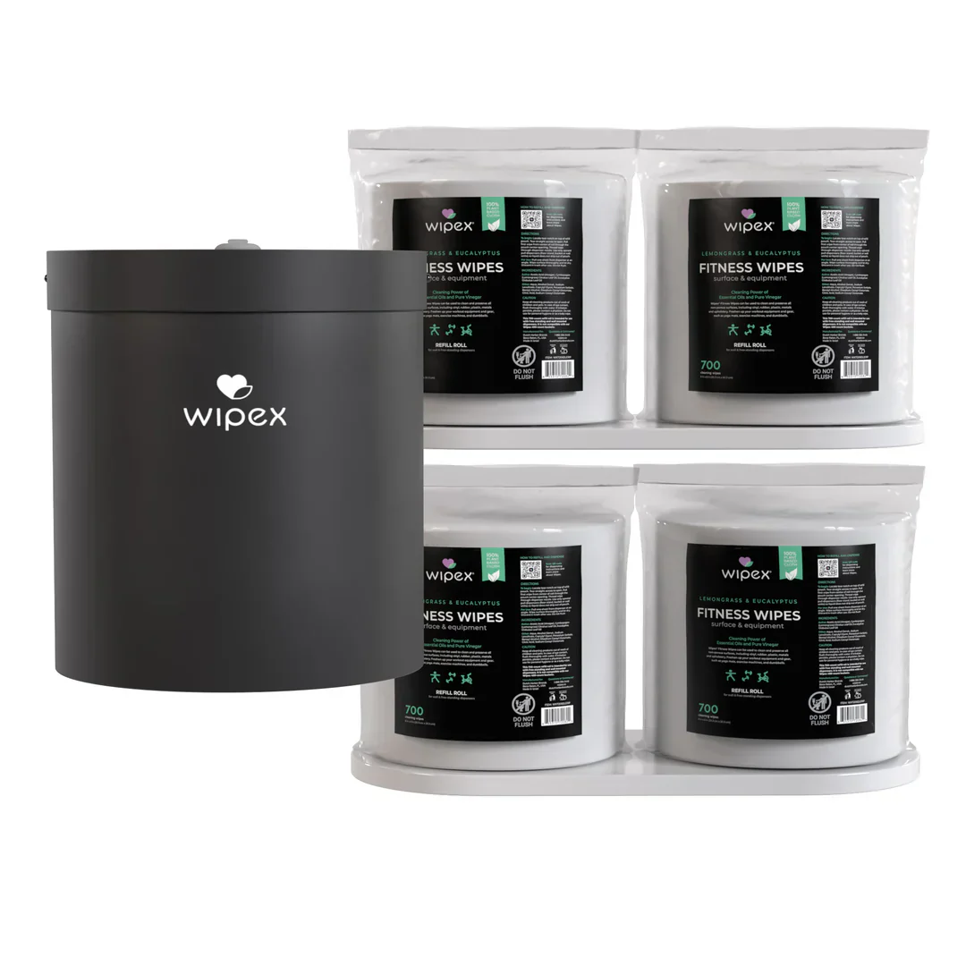 Wipex Co. - Natural Fitness Equipment Wipes 700ct Bulk Gym Refill Roll - Image 19