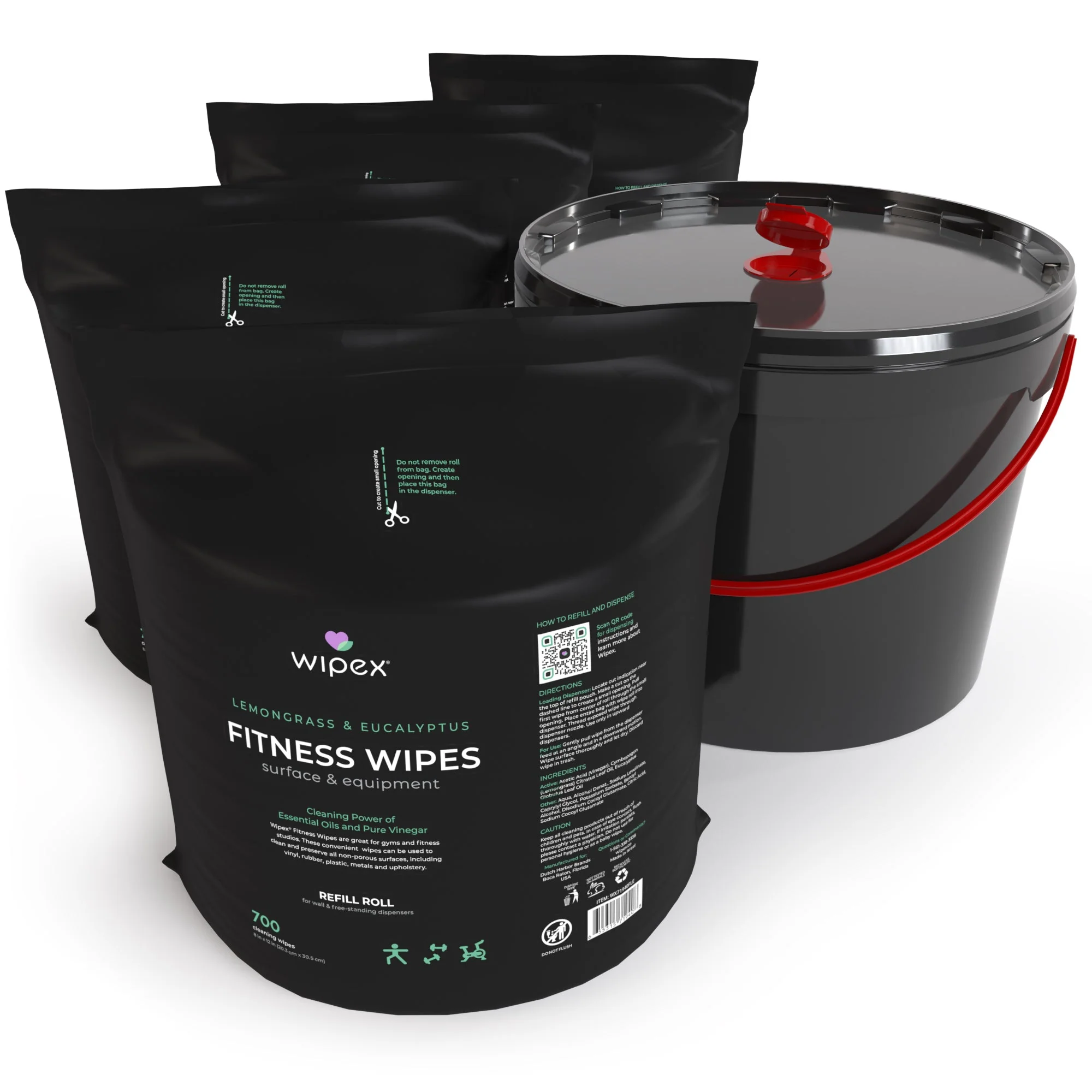 Wipex Co. - Natural Fitness Equipment Wipes 700ct Bulk Gym Refill Roll - Image 5