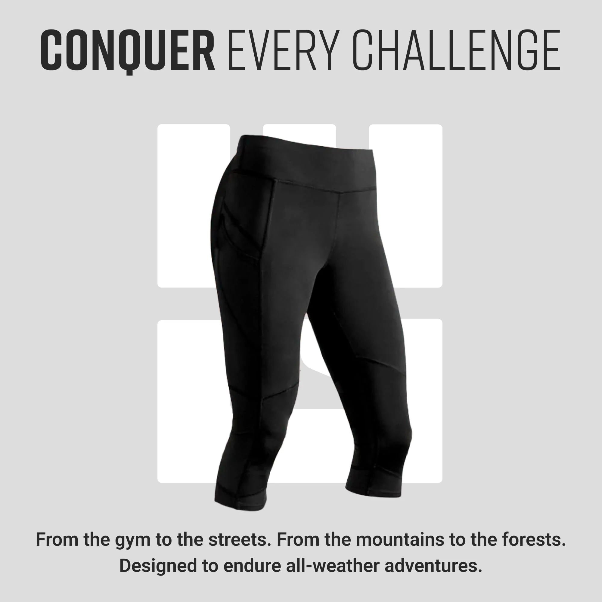 Mudgear - Women's Flex-Fit Compression Capri Leggings - Image 8