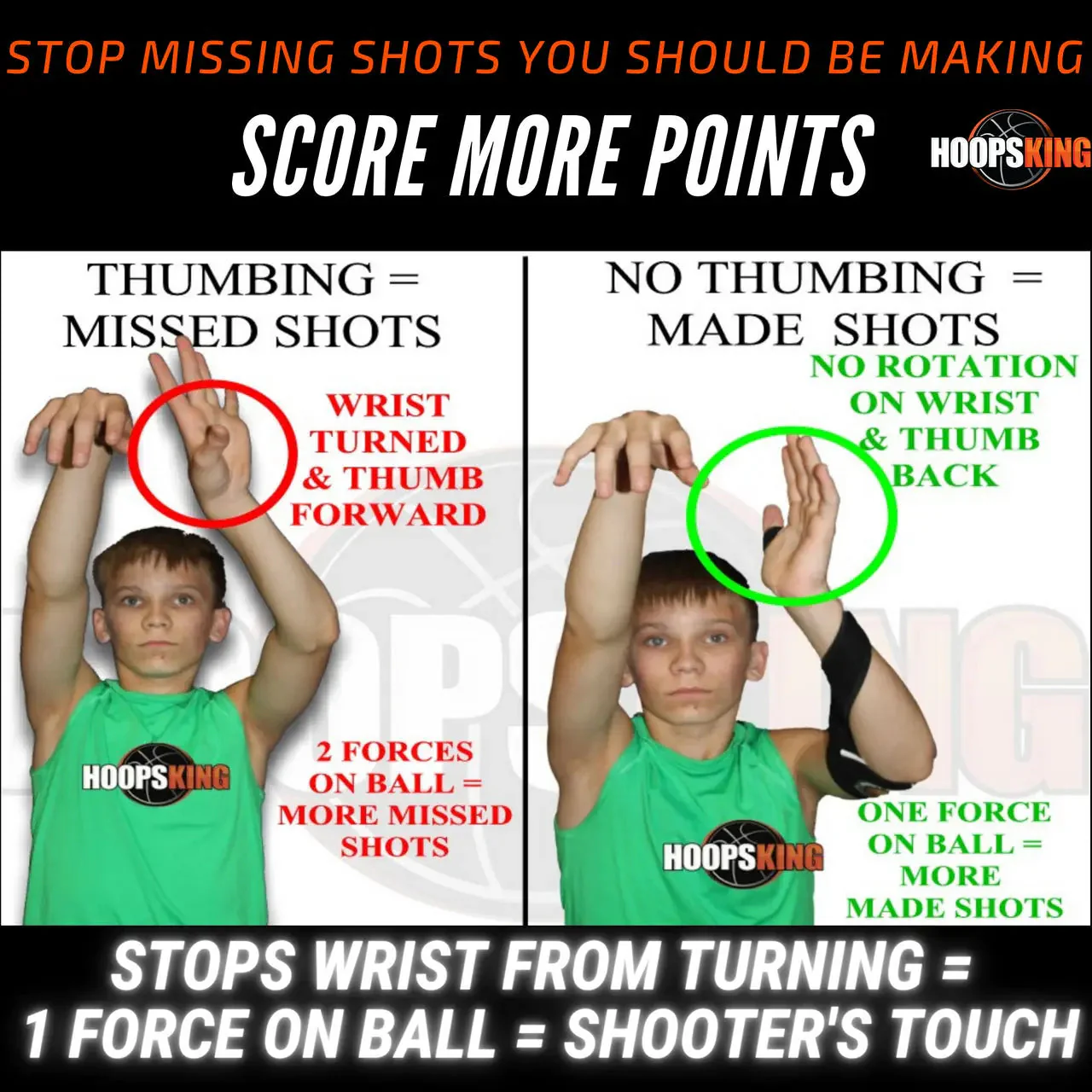 HoopsKing - Wrap Strap (Off Hand) | Basketball Shooting Aid - Image 2