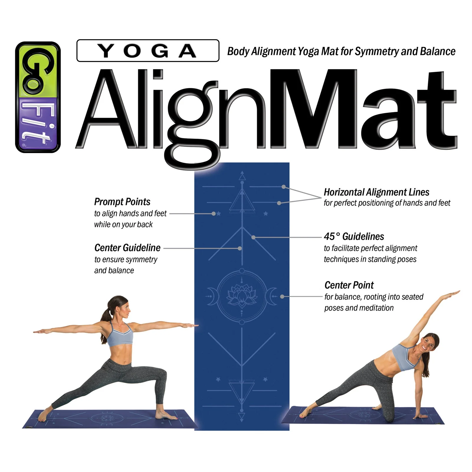 GoFit - Yoga AlignMat™ - Blue - Image 2