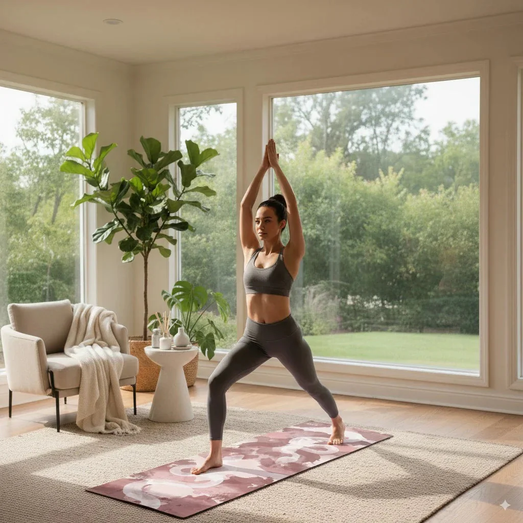 Yune Yoga - Yoga Mat | 6mm Thick | Pink Snake | Non-Slip | Eco Friendly | Yune Yoga | Alder - Image 4