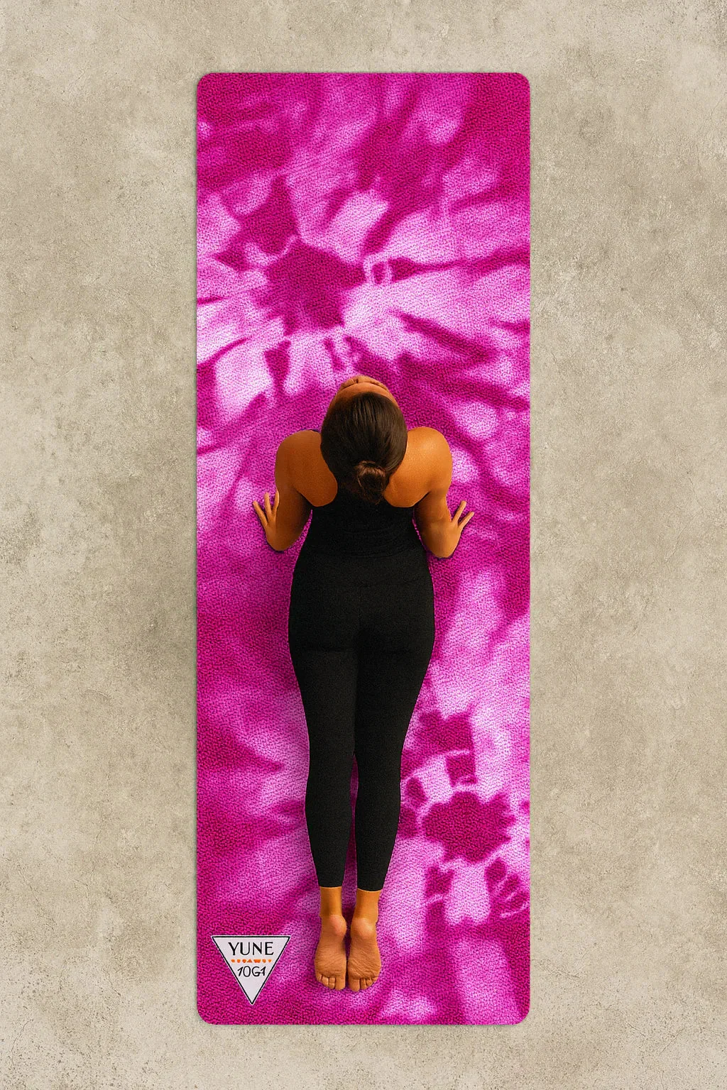 Yune Yoga - Yoga Mat | 6mm Thick | Pink Tie Dye | Non-Slip | Eco Friendly | Yune Yoga | Elan - Image 3