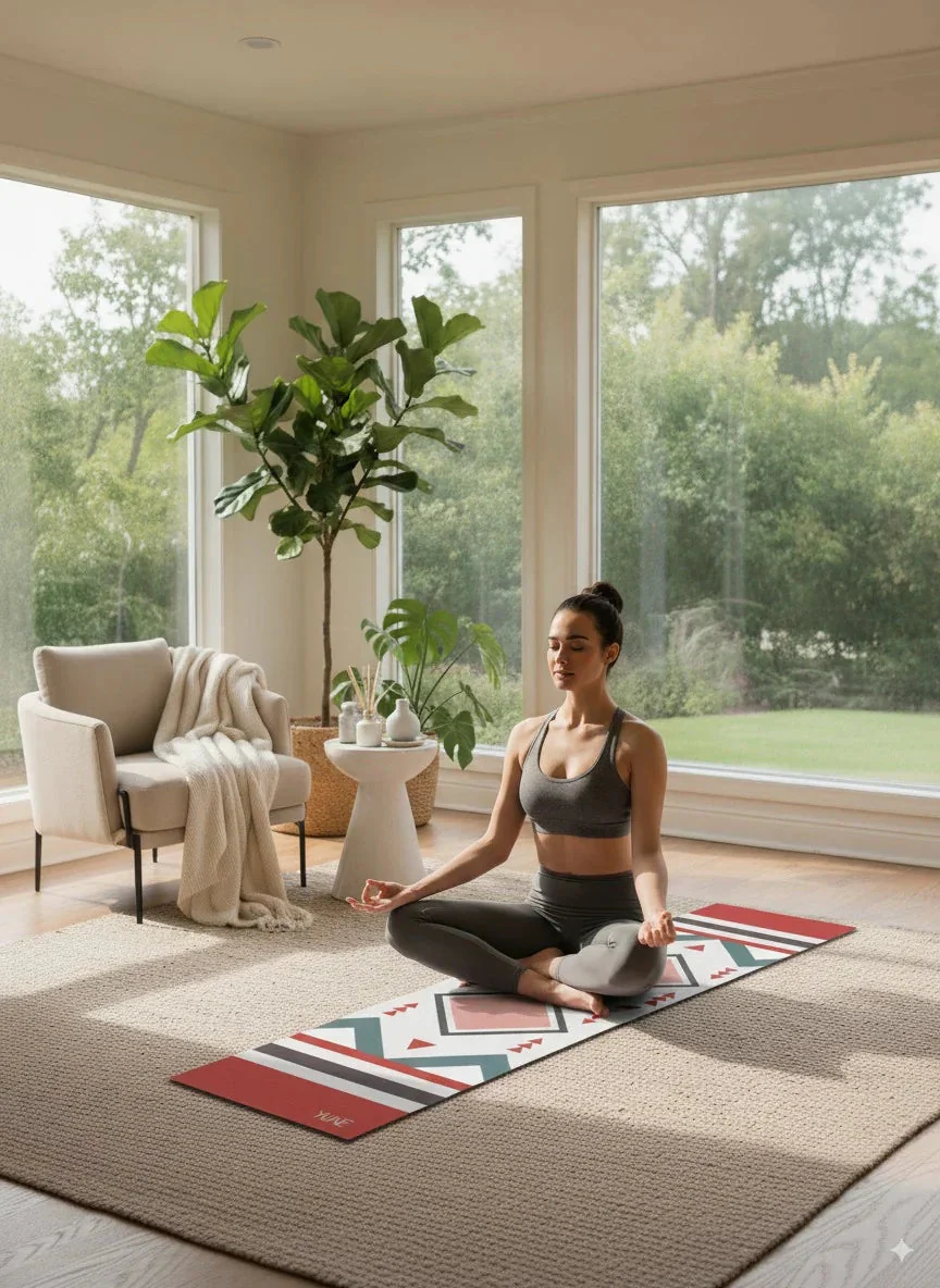 Yune Yoga - Yoga Mat | 6mm Thick | Red | Non-Slip | Eco Friendly | Yune Yoga | Aries - Image 4